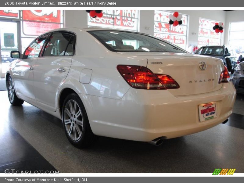 Blizzard White Pearl / Ivory Beige 2008 Toyota Avalon Limited