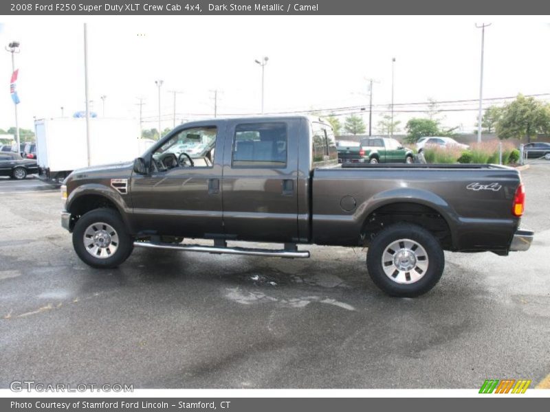Dark Stone Metallic / Camel 2008 Ford F250 Super Duty XLT Crew Cab 4x4