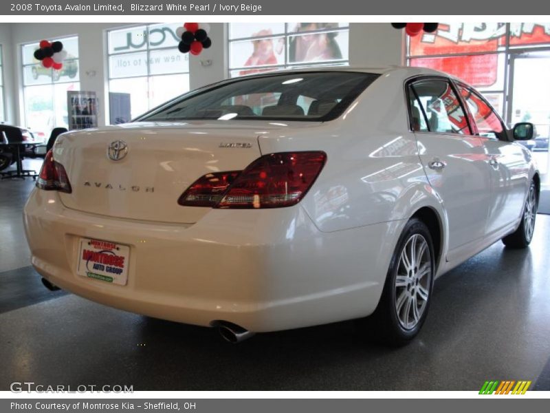 Blizzard White Pearl / Ivory Beige 2008 Toyota Avalon Limited