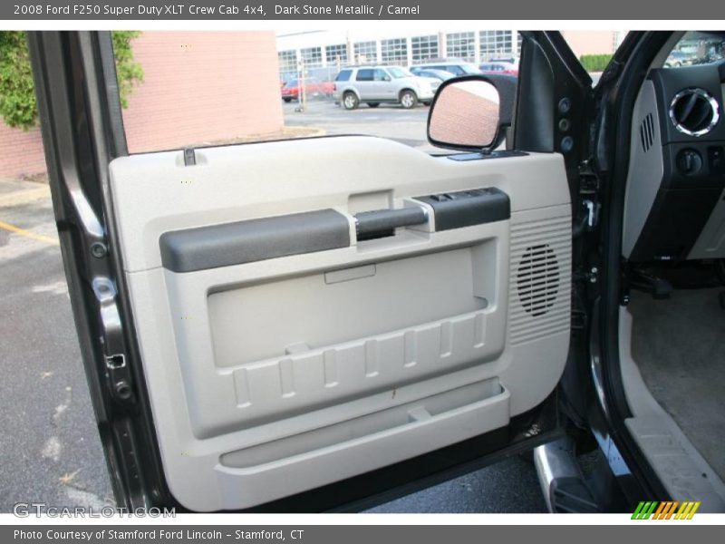 Dark Stone Metallic / Camel 2008 Ford F250 Super Duty XLT Crew Cab 4x4