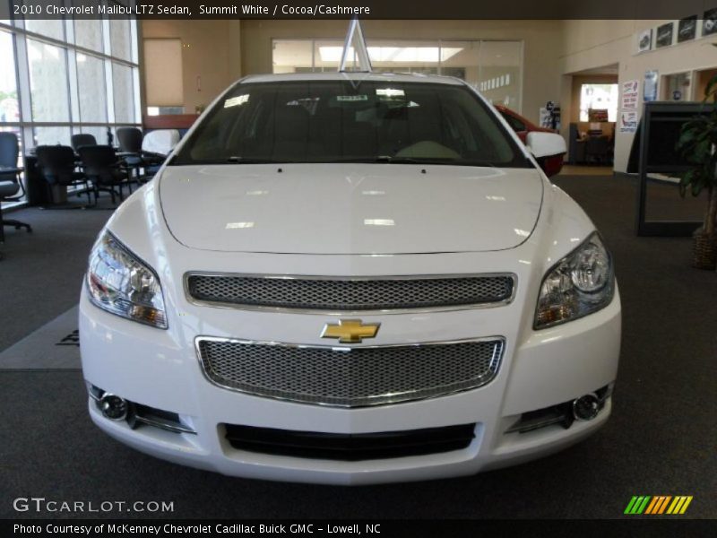 Summit White / Cocoa/Cashmere 2010 Chevrolet Malibu LTZ Sedan