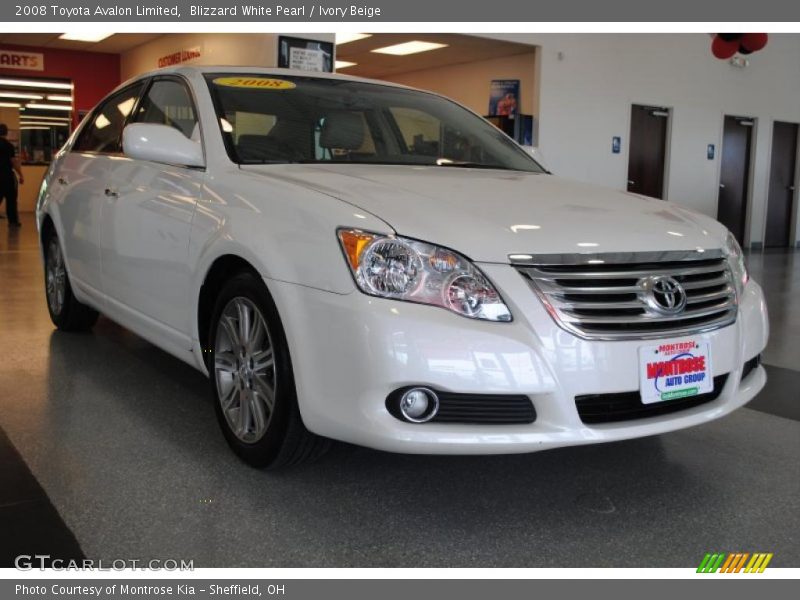 Blizzard White Pearl / Ivory Beige 2008 Toyota Avalon Limited