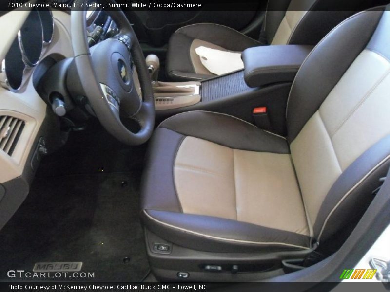 Summit White / Cocoa/Cashmere 2010 Chevrolet Malibu LTZ Sedan