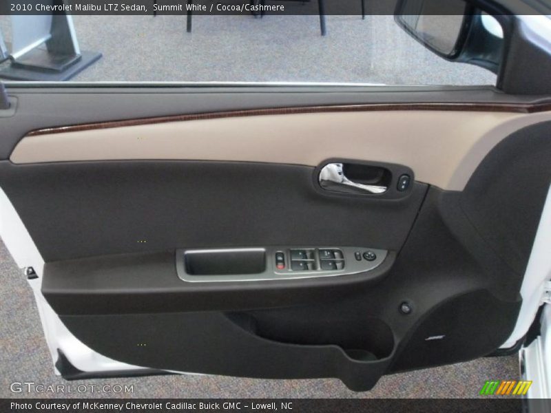 Summit White / Cocoa/Cashmere 2010 Chevrolet Malibu LTZ Sedan