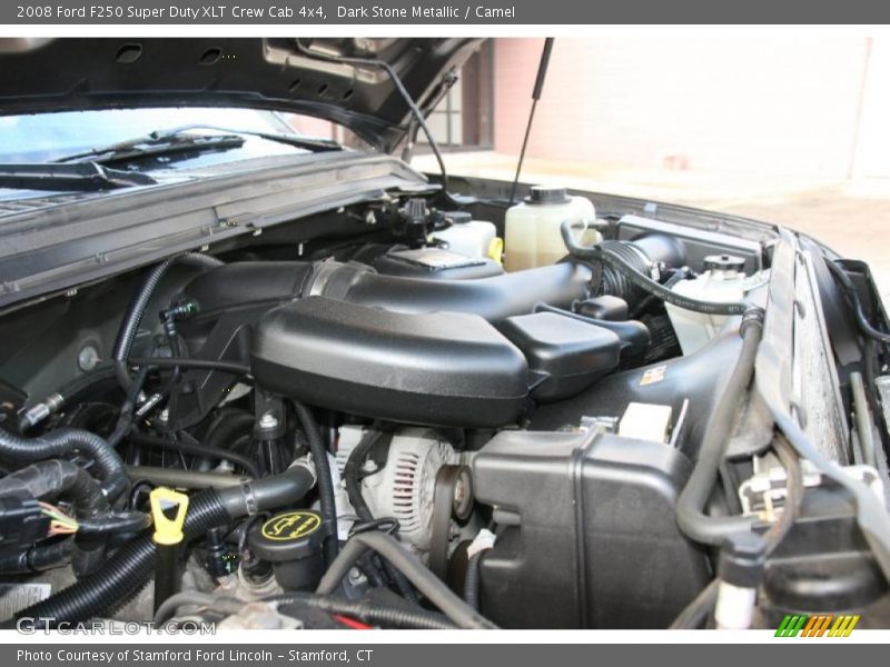 Dark Stone Metallic / Camel 2008 Ford F250 Super Duty XLT Crew Cab 4x4