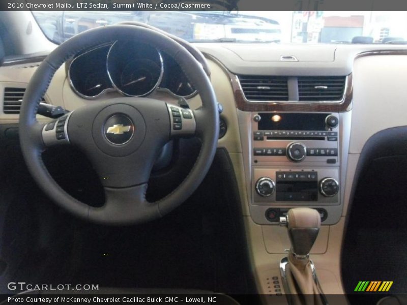 Summit White / Cocoa/Cashmere 2010 Chevrolet Malibu LTZ Sedan