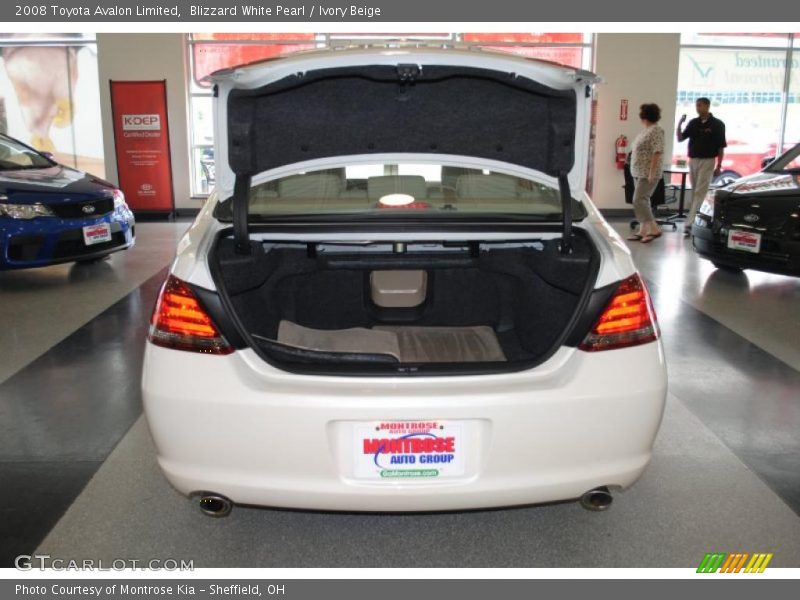 Blizzard White Pearl / Ivory Beige 2008 Toyota Avalon Limited