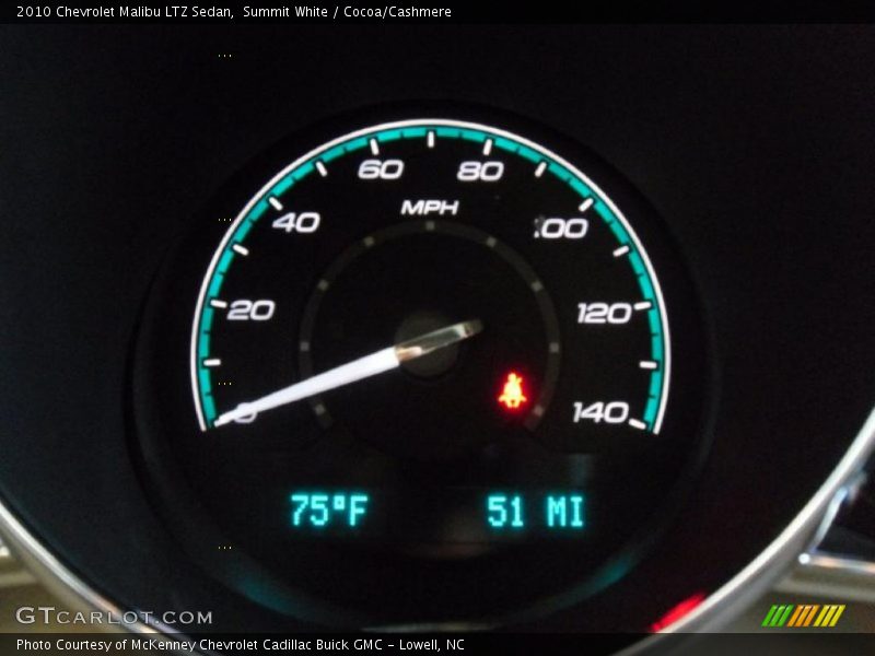 Summit White / Cocoa/Cashmere 2010 Chevrolet Malibu LTZ Sedan