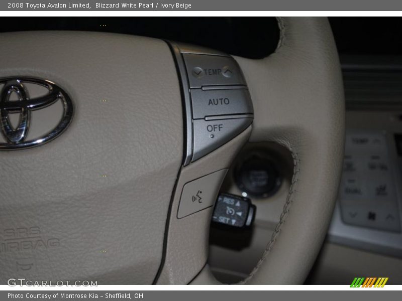 Blizzard White Pearl / Ivory Beige 2008 Toyota Avalon Limited