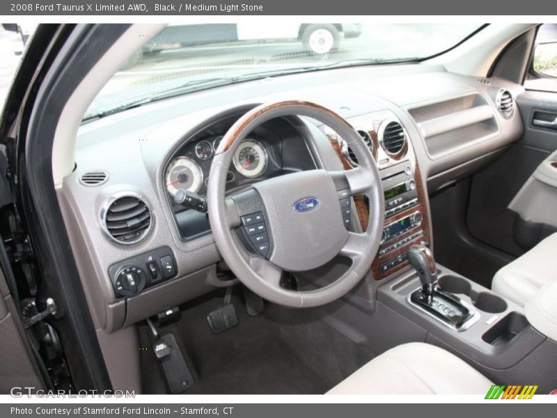 Black / Medium Light Stone 2008 Ford Taurus X Limited AWD