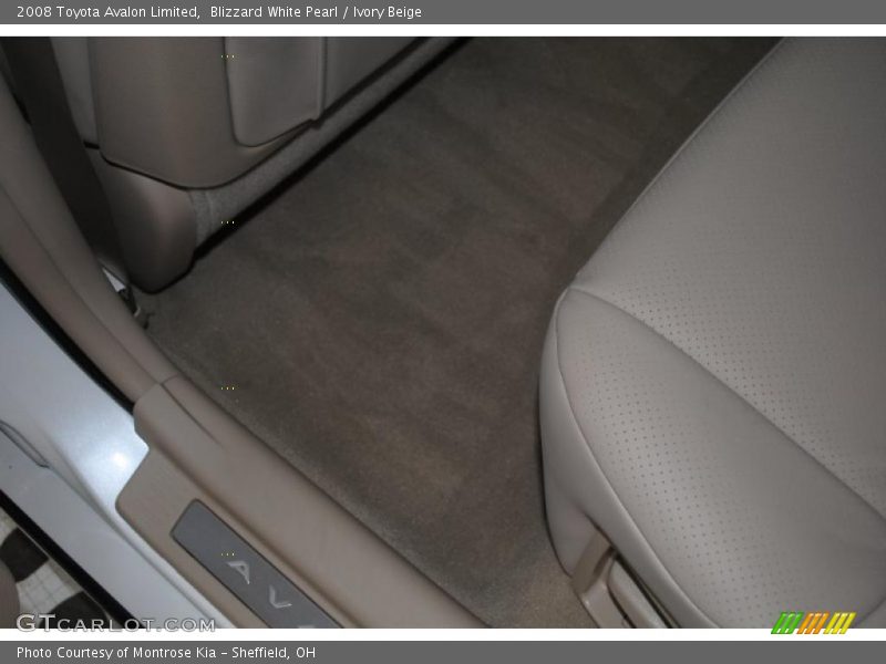 Blizzard White Pearl / Ivory Beige 2008 Toyota Avalon Limited