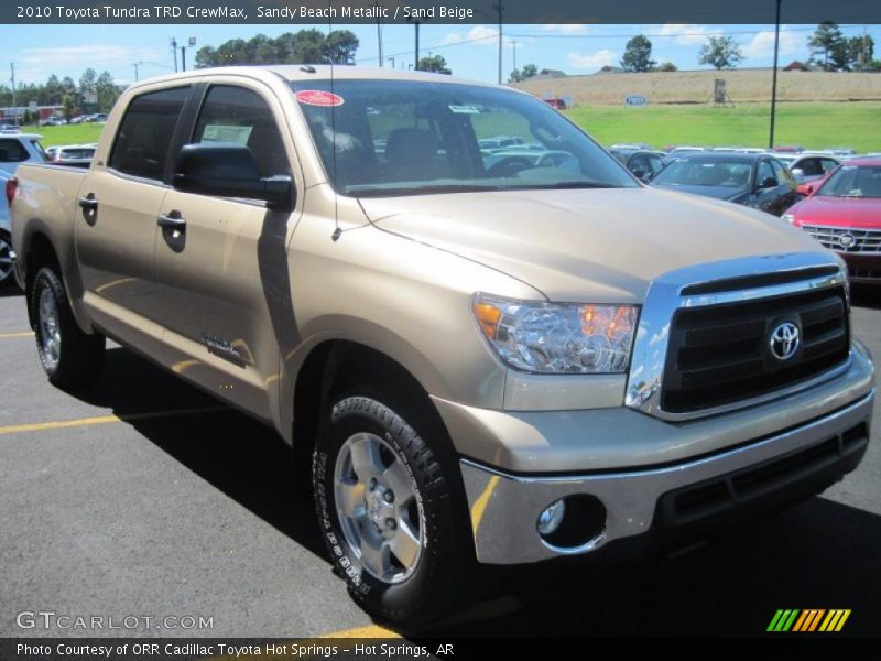 Sandy Beach Metallic / Sand Beige 2010 Toyota Tundra TRD CrewMax