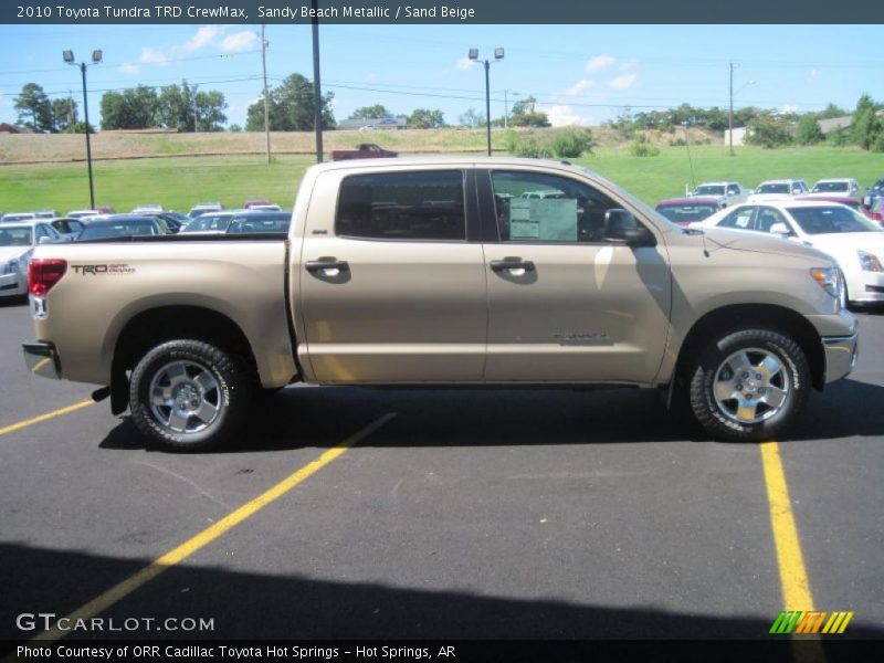 Sandy Beach Metallic / Sand Beige 2010 Toyota Tundra TRD CrewMax