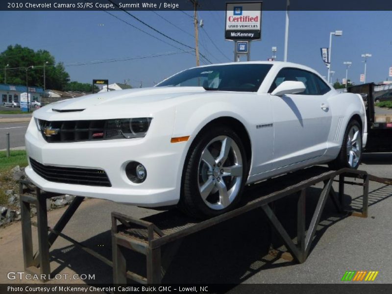 Summit White / Beige 2010 Chevrolet Camaro SS/RS Coupe