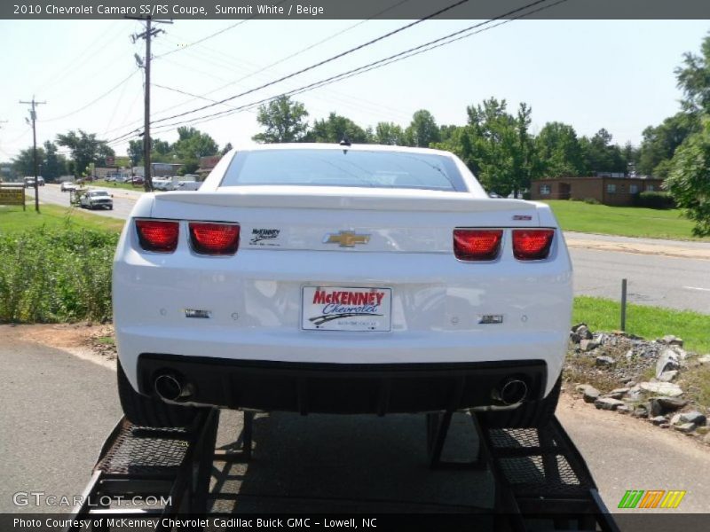 Summit White / Beige 2010 Chevrolet Camaro SS/RS Coupe