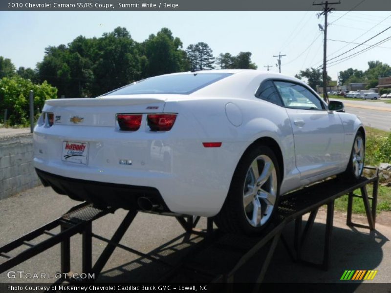 Summit White / Beige 2010 Chevrolet Camaro SS/RS Coupe