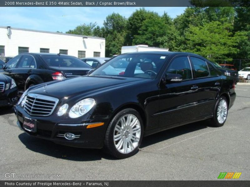Black / Cognac Brown/Black 2008 Mercedes-Benz E 350 4Matic Sedan