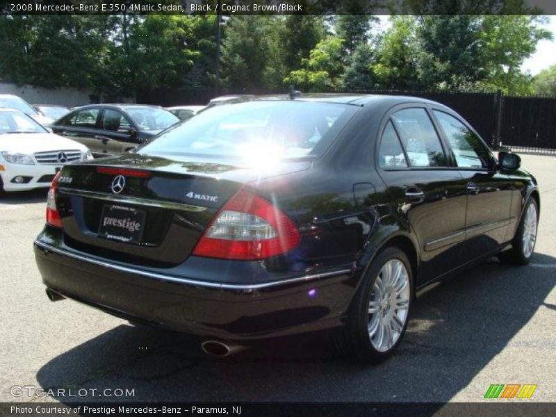 Black / Cognac Brown/Black 2008 Mercedes-Benz E 350 4Matic Sedan