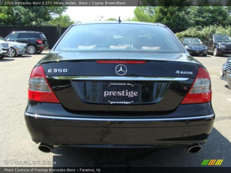 Black / Cognac Brown/Black 2008 Mercedes-Benz E 350 4Matic Sedan