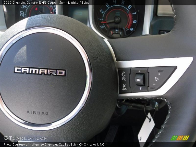 Summit White / Beige 2010 Chevrolet Camaro SS/RS Coupe