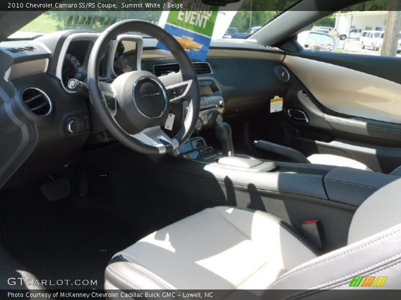 Summit White / Beige 2010 Chevrolet Camaro SS/RS Coupe