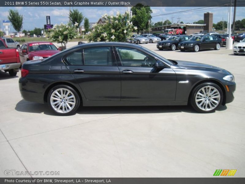 Dark Graphite Metallic / Oyster/Black 2011 BMW 5 Series 550i Sedan