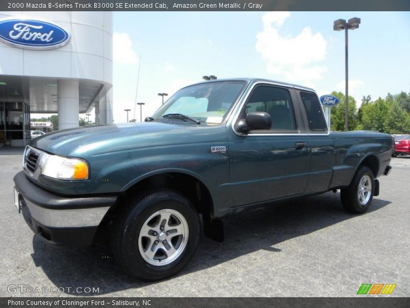 Amazon Green Metallic / Gray 2000 Mazda B-Series Truck B3000 SE Extended Cab