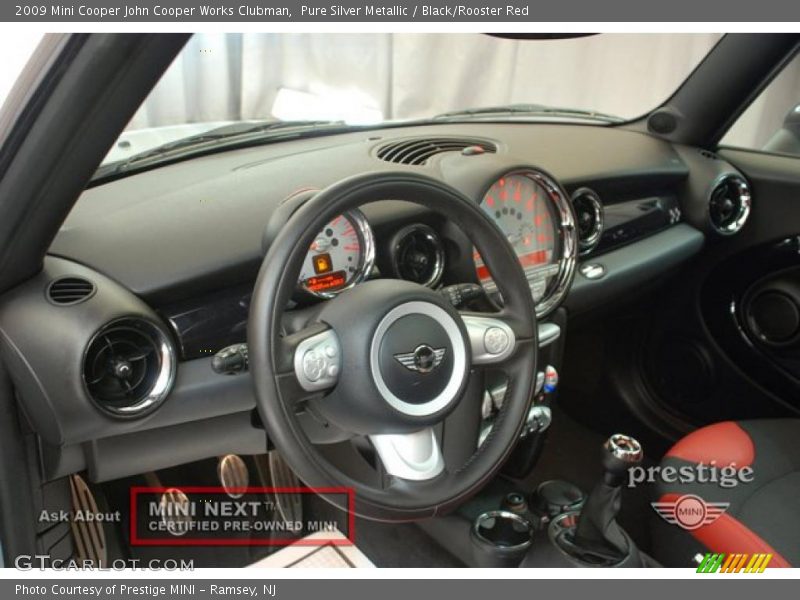 Pure Silver Metallic / Black/Rooster Red 2009 Mini Cooper John Cooper Works Clubman
