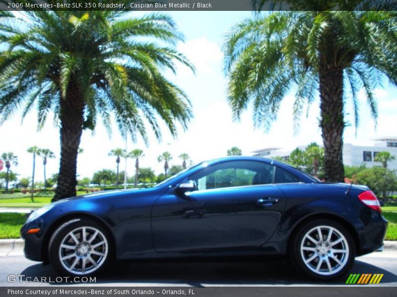 Caspian Blue Metallic / Black 2006 Mercedes-Benz SLK 350 Roadster