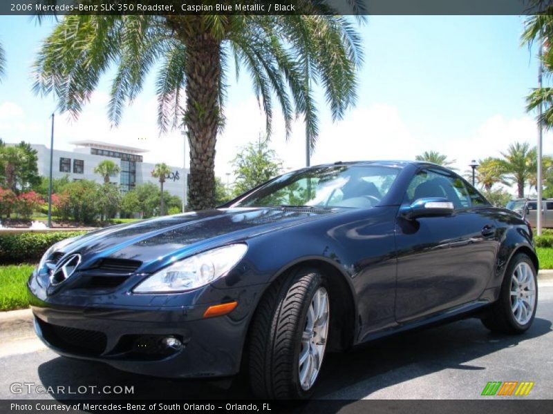 Caspian Blue Metallic / Black 2006 Mercedes-Benz SLK 350 Roadster
