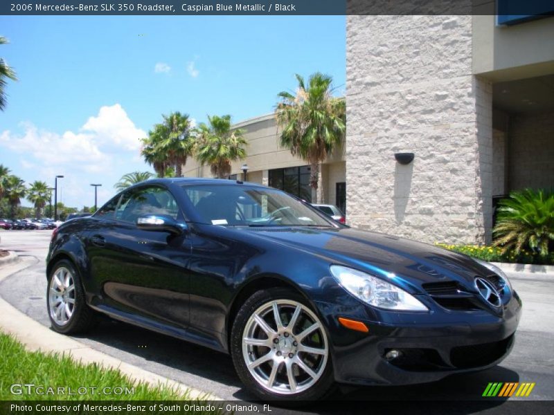 Caspian Blue Metallic / Black 2006 Mercedes-Benz SLK 350 Roadster