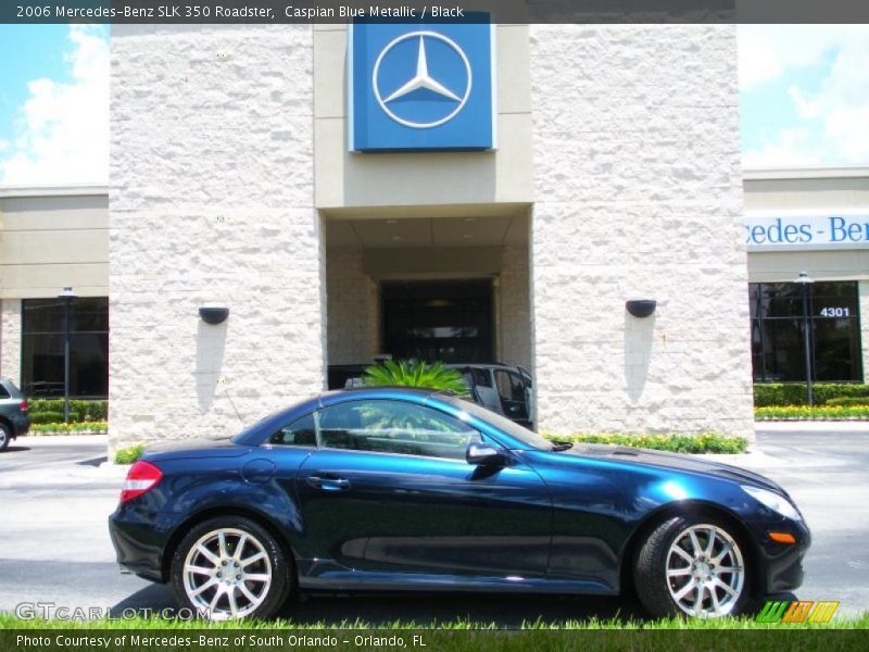 Caspian Blue Metallic / Black 2006 Mercedes-Benz SLK 350 Roadster