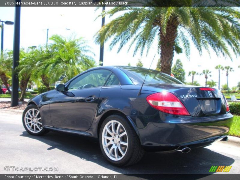 Caspian Blue Metallic / Black 2006 Mercedes-Benz SLK 350 Roadster