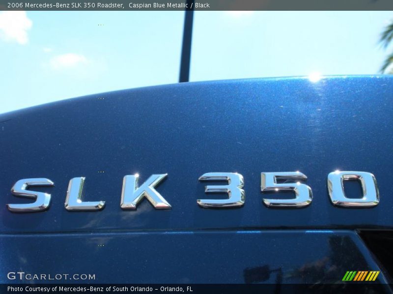 Caspian Blue Metallic / Black 2006 Mercedes-Benz SLK 350 Roadster