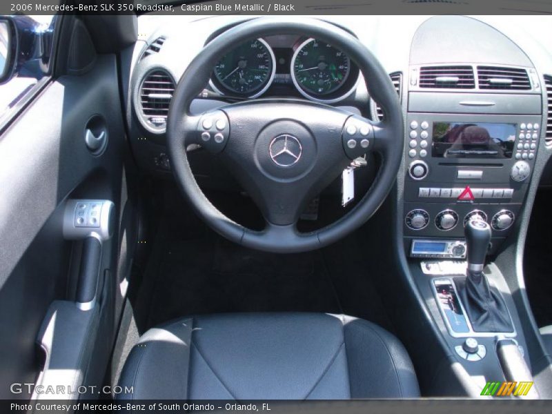 Caspian Blue Metallic / Black 2006 Mercedes-Benz SLK 350 Roadster
