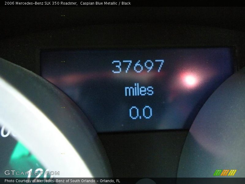 Caspian Blue Metallic / Black 2006 Mercedes-Benz SLK 350 Roadster