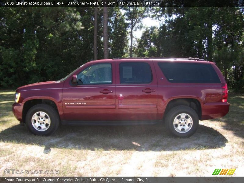 Dark Cherry Metallic / Light Titanium/Dark Titanium 2009 Chevrolet Suburban LT 4x4