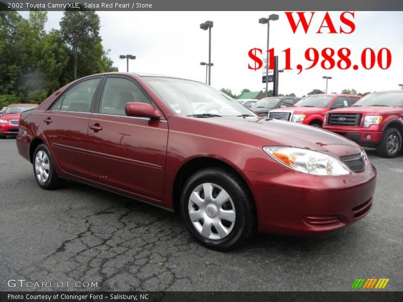 Salsa Red Pearl / Stone 2002 Toyota Camry XLE