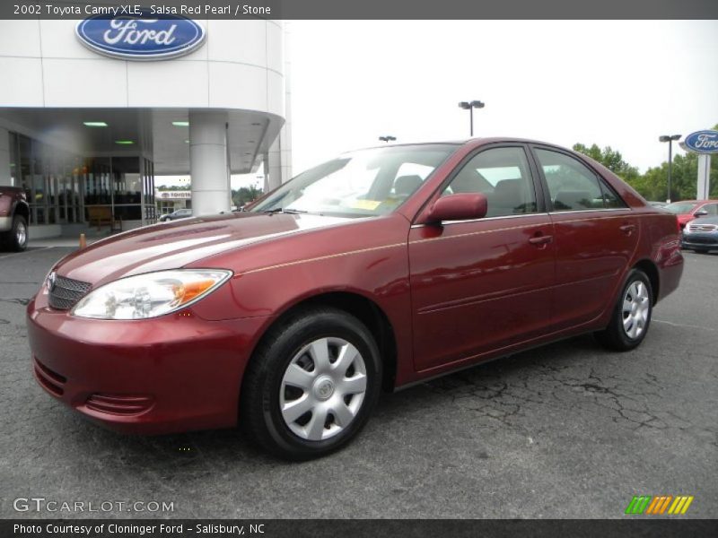 Salsa Red Pearl / Stone 2002 Toyota Camry XLE
