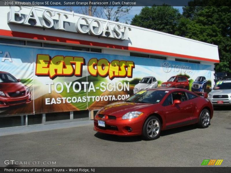 Sunset Orange Pearlescent / Dark Charcoal 2008 Mitsubishi Eclipse SE Coupe