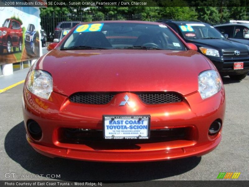 Sunset Orange Pearlescent / Dark Charcoal 2008 Mitsubishi Eclipse SE Coupe