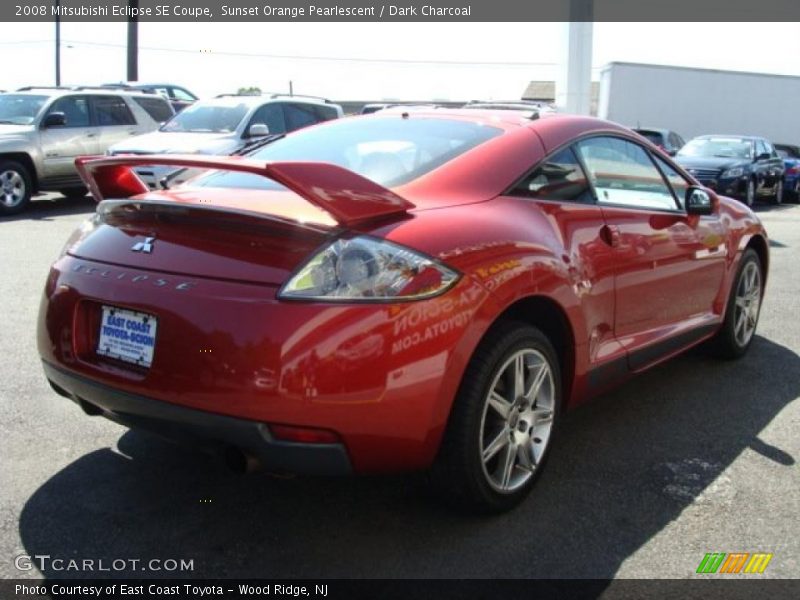 Sunset Orange Pearlescent / Dark Charcoal 2008 Mitsubishi Eclipse SE Coupe