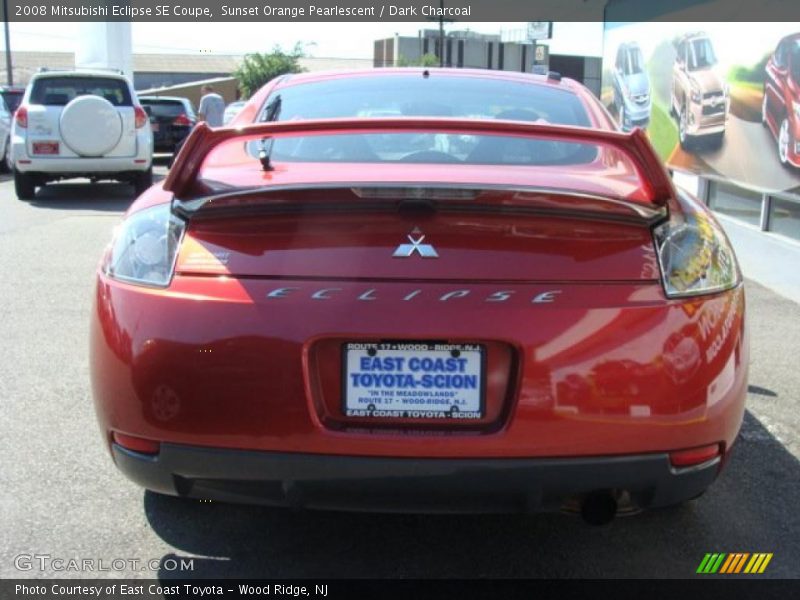 Sunset Orange Pearlescent / Dark Charcoal 2008 Mitsubishi Eclipse SE Coupe