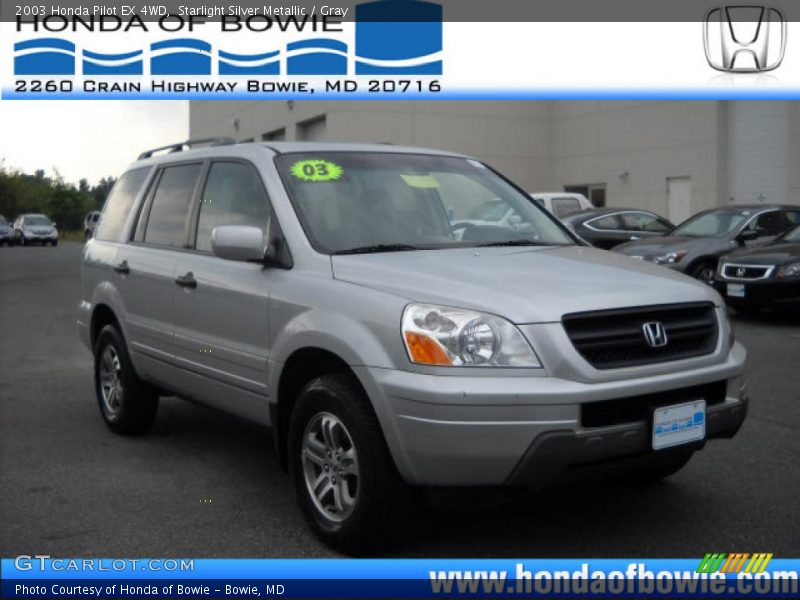 Starlight Silver Metallic / Gray 2003 Honda Pilot EX 4WD