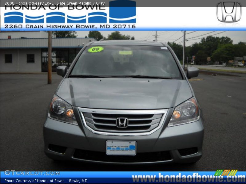 Slate Green Metallic / Gray 2008 Honda Odyssey EX-L