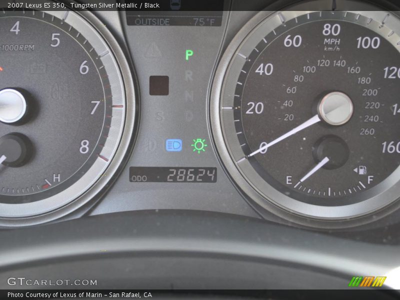 Tungsten Silver Metallic / Black 2007 Lexus ES 350