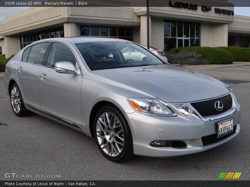 Mercury Metallic / Black 2008 Lexus GS 460