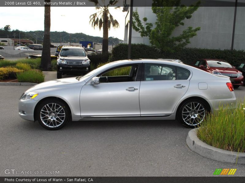 Mercury Metallic / Black 2008 Lexus GS 460