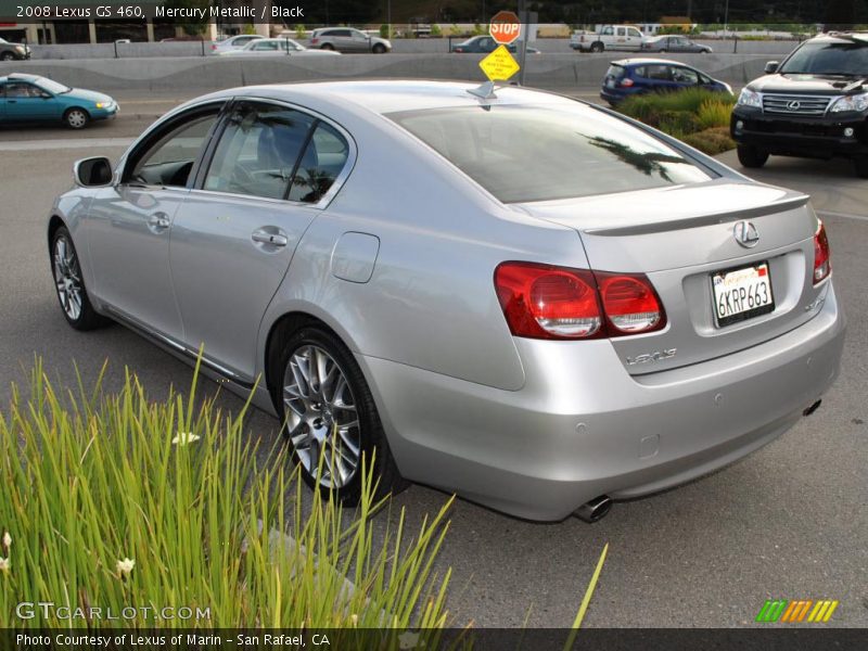Mercury Metallic / Black 2008 Lexus GS 460