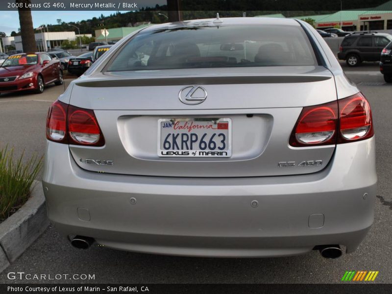 Mercury Metallic / Black 2008 Lexus GS 460